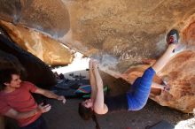 Bouldering in Hueco Tanks on 03/29/2019 with Blue Lizard Climbing and Yoga

Filename: SRM_20190329_1305060.jpg
Aperture: f/5.6
Shutter Speed: 1/320
Body: Canon EOS-1D Mark II
Lens: Canon EF 16-35mm f/2.8 L