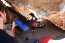 Bouldering in Hueco Tanks on 03/29/2019 with Blue Lizard Climbing and Yoga

Filename: SRM_20190329_1305170.jpg
Aperture: f/5.6
Shutter Speed: 1/200
Body: Canon EOS-1D Mark II
Lens: Canon EF 16-35mm f/2.8 L