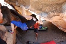 Bouldering in Hueco Tanks on 03/29/2019 with Blue Lizard Climbing and Yoga

Filename: SRM_20190329_1305171.jpg
Aperture: f/5.6
Shutter Speed: 1/200
Body: Canon EOS-1D Mark II
Lens: Canon EF 16-35mm f/2.8 L