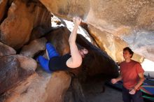 Bouldering in Hueco Tanks on 03/29/2019 with Blue Lizard Climbing and Yoga

Filename: SRM_20190329_1305191.jpg
Aperture: f/5.6
Shutter Speed: 1/200
Body: Canon EOS-1D Mark II
Lens: Canon EF 16-35mm f/2.8 L
