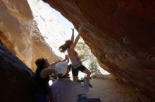 Bouldering in Hueco Tanks on 03/29/2019 with Blue Lizard Climbing and Yoga

Filename: SRM_20190329_1316521.jpg
Aperture: f/5.6
Shutter Speed: 1/400
Body: Canon EOS-1D Mark II
Lens: Canon EF 16-35mm f/2.8 L