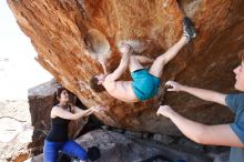 Bouldering in Hueco Tanks on 03/29/2019 with Blue Lizard Climbing and Yoga

Filename: SRM_20190329_1421210.jpg
Aperture: f/5.6
Shutter Speed: 1/250
Body: Canon EOS-1D Mark II
Lens: Canon EF 16-35mm f/2.8 L