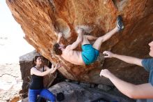 Bouldering in Hueco Tanks on 03/29/2019 with Blue Lizard Climbing and Yoga

Filename: SRM_20190329_1421211.jpg
Aperture: f/5.6
Shutter Speed: 1/250
Body: Canon EOS-1D Mark II
Lens: Canon EF 16-35mm f/2.8 L