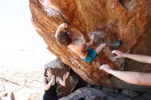 Bouldering in Hueco Tanks on 03/29/2019 with Blue Lizard Climbing and Yoga

Filename: SRM_20190329_1421260.jpg
Aperture: f/5.6
Shutter Speed: 1/250
Body: Canon EOS-1D Mark II
Lens: Canon EF 16-35mm f/2.8 L