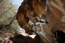 Bouldering in Hueco Tanks on 03/29/2019 with Blue Lizard Climbing and Yoga

Filename: SRM_20190329_1439250.jpg
Aperture: f/5.6
Shutter Speed: 1/250
Body: Canon EOS-1D Mark II
Lens: Canon EF 16-35mm f/2.8 L