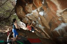 Bouldering in Hueco Tanks on 03/29/2019 with Blue Lizard Climbing and Yoga

Filename: SRM_20190329_1446350.jpg
Aperture: f/5.6
Shutter Speed: 1/250
Body: Canon EOS-1D Mark II
Lens: Canon EF 16-35mm f/2.8 L