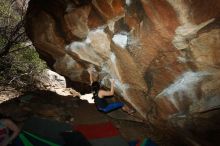 Bouldering in Hueco Tanks on 03/29/2019 with Blue Lizard Climbing and Yoga

Filename: SRM_20190329_1456380.jpg
Aperture: f/6.3
Shutter Speed: 1/250
Body: Canon EOS-1D Mark II
Lens: Canon EF 16-35mm f/2.8 L