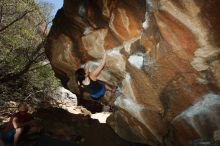 Bouldering in Hueco Tanks on 03/29/2019 with Blue Lizard Climbing and Yoga

Filename: SRM_20190329_1457110.jpg
Aperture: f/6.3
Shutter Speed: 1/250
Body: Canon EOS-1D Mark II
Lens: Canon EF 16-35mm f/2.8 L