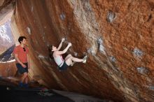 Bouldering in Hueco Tanks on 03/29/2019 with Blue Lizard Climbing and Yoga

Filename: SRM_20190329_1543110.jpg
Aperture: f/4.5
Shutter Speed: 1/250
Body: Canon EOS-1D Mark II
Lens: Canon EF 16-35mm f/2.8 L