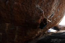 Bouldering in Hueco Tanks on 03/29/2019 with Blue Lizard Climbing and Yoga

Filename: SRM_20190329_1556380.jpg
Aperture: f/5.6
Shutter Speed: 1/250
Body: Canon EOS-1D Mark II
Lens: Canon EF 16-35mm f/2.8 L