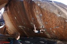 Bouldering in Hueco Tanks on 03/29/2019 with Blue Lizard Climbing and Yoga

Filename: SRM_20190329_1601270.jpg
Aperture: f/5.6
Shutter Speed: 1/250
Body: Canon EOS-1D Mark II
Lens: Canon EF 16-35mm f/2.8 L