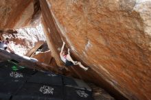 Bouldering in Hueco Tanks on 03/29/2019 with Blue Lizard Climbing and Yoga

Filename: SRM_20190329_1609200.jpg
Aperture: f/5.6
Shutter Speed: 1/250
Body: Canon EOS-1D Mark II
Lens: Canon EF 16-35mm f/2.8 L