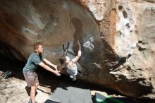 Bouldering in Hueco Tanks on 03/29/2019 with Blue Lizard Climbing and Yoga

Filename: SRM_20190329_1655210.jpg
Aperture: f/5.6
Shutter Speed: 1/250
Body: Canon EOS-1D Mark II
Lens: Canon EF 16-35mm f/2.8 L