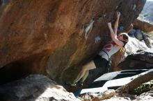 Bouldering in Hueco Tanks on 03/29/2019 with Blue Lizard Climbing and Yoga

Filename: SRM_20190329_1728350.jpg
Aperture: f/4.0
Shutter Speed: 1/250
Body: Canon EOS-1D Mark II
Lens: Canon EF 50mm f/1.8 II