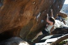Bouldering in Hueco Tanks on 03/29/2019 with Blue Lizard Climbing and Yoga

Filename: SRM_20190329_1728370.jpg
Aperture: f/4.0
Shutter Speed: 1/250
Body: Canon EOS-1D Mark II
Lens: Canon EF 50mm f/1.8 II