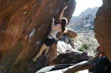 Bouldering in Hueco Tanks on 03/29/2019 with Blue Lizard Climbing and Yoga

Filename: SRM_20190329_1728420.jpg
Aperture: f/4.0
Shutter Speed: 1/250
Body: Canon EOS-1D Mark II
Lens: Canon EF 50mm f/1.8 II