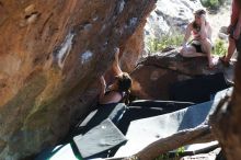 Bouldering in Hueco Tanks on 03/29/2019 with Blue Lizard Climbing and Yoga

Filename: SRM_20190329_1734460.jpg
Aperture: f/4.0
Shutter Speed: 1/250
Body: Canon EOS-1D Mark II
Lens: Canon EF 50mm f/1.8 II