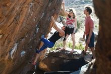 Bouldering in Hueco Tanks on 03/29/2019 with Blue Lizard Climbing and Yoga

Filename: SRM_20190329_1735290.jpg
Aperture: f/4.0
Shutter Speed: 1/250
Body: Canon EOS-1D Mark II
Lens: Canon EF 50mm f/1.8 II