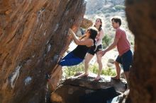 Bouldering in Hueco Tanks on 03/29/2019 with Blue Lizard Climbing and Yoga

Filename: SRM_20190329_1735320.jpg
Aperture: f/4.0
Shutter Speed: 1/250
Body: Canon EOS-1D Mark II
Lens: Canon EF 50mm f/1.8 II