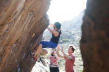 Bouldering in Hueco Tanks on 03/29/2019 with Blue Lizard Climbing and Yoga

Filename: SRM_20190329_1735520.jpg
Aperture: f/4.0
Shutter Speed: 1/250
Body: Canon EOS-1D Mark II
Lens: Canon EF 50mm f/1.8 II