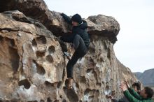 Bouldering in Hueco Tanks on 03/30/2019 with Blue Lizard Climbing and Yoga

Filename: SRM_20190330_0937140.jpg
Aperture: f/2.8
Shutter Speed: 1/800
Body: Canon EOS-1D Mark II
Lens: Canon EF 50mm f/1.8 II