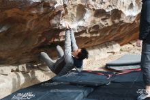Bouldering in Hueco Tanks on 03/30/2019 with Blue Lizard Climbing and Yoga

Filename: SRM_20190330_0938560.jpg
Aperture: f/4.0
Shutter Speed: 1/400
Body: Canon EOS-1D Mark II
Lens: Canon EF 50mm f/1.8 II