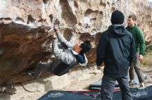 Bouldering in Hueco Tanks on 03/30/2019 with Blue Lizard Climbing and Yoga

Filename: SRM_20190330_0939090.jpg
Aperture: f/4.0
Shutter Speed: 1/500
Body: Canon EOS-1D Mark II
Lens: Canon EF 50mm f/1.8 II