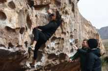 Bouldering in Hueco Tanks on 03/30/2019 with Blue Lizard Climbing and Yoga

Filename: SRM_20190330_0941030.jpg
Aperture: f/4.0
Shutter Speed: 1/800
Body: Canon EOS-1D Mark II
Lens: Canon EF 50mm f/1.8 II