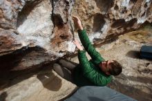 Bouldering in Hueco Tanks on 03/30/2019 with Blue Lizard Climbing and Yoga

Filename: SRM_20190330_0952470.jpg
Aperture: f/5.6
Shutter Speed: 1/400
Body: Canon EOS-1D Mark II
Lens: Canon EF 16-35mm f/2.8 L