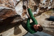 Bouldering in Hueco Tanks on 03/30/2019 with Blue Lizard Climbing and Yoga

Filename: SRM_20190330_0952480.jpg
Aperture: f/5.6
Shutter Speed: 1/400
Body: Canon EOS-1D Mark II
Lens: Canon EF 16-35mm f/2.8 L