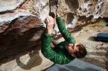 Bouldering in Hueco Tanks on 03/30/2019 with Blue Lizard Climbing and Yoga

Filename: SRM_20190330_0952481.jpg
Aperture: f/5.6
Shutter Speed: 1/320
Body: Canon EOS-1D Mark II
Lens: Canon EF 16-35mm f/2.8 L