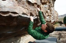 Bouldering in Hueco Tanks on 03/30/2019 with Blue Lizard Climbing and Yoga

Filename: SRM_20190330_0953030.jpg
Aperture: f/5.6
Shutter Speed: 1/250
Body: Canon EOS-1D Mark II
Lens: Canon EF 16-35mm f/2.8 L