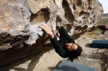 Bouldering in Hueco Tanks on 03/30/2019 with Blue Lizard Climbing and Yoga

Filename: SRM_20190330_0956500.jpg
Aperture: f/5.6
Shutter Speed: 1/400
Body: Canon EOS-1D Mark II
Lens: Canon EF 16-35mm f/2.8 L