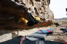 Bouldering in Hueco Tanks on 03/30/2019 with Blue Lizard Climbing and Yoga

Filename: SRM_20190330_1003490.jpg
Aperture: f/5.6
Shutter Speed: 1/320
Body: Canon EOS-1D Mark II
Lens: Canon EF 16-35mm f/2.8 L