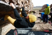 Bouldering in Hueco Tanks on 03/30/2019 with Blue Lizard Climbing and Yoga

Filename: SRM_20190330_1003550.jpg
Aperture: f/5.6
Shutter Speed: 1/320
Body: Canon EOS-1D Mark II
Lens: Canon EF 16-35mm f/2.8 L