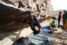 Bouldering in Hueco Tanks on 03/30/2019 with Blue Lizard Climbing and Yoga

Filename: SRM_20190330_1006110.jpg
Aperture: f/5.6
Shutter Speed: 1/250
Body: Canon EOS-1D Mark II
Lens: Canon EF 16-35mm f/2.8 L