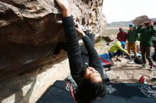 Bouldering in Hueco Tanks on 03/30/2019 with Blue Lizard Climbing and Yoga

Filename: SRM_20190330_1006270.jpg
Aperture: f/5.6
Shutter Speed: 1/250
Body: Canon EOS-1D Mark II
Lens: Canon EF 16-35mm f/2.8 L