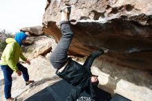 Bouldering in Hueco Tanks on 03/30/2019 with Blue Lizard Climbing and Yoga

Filename: SRM_20190330_1011150.jpg
Aperture: f/5.6
Shutter Speed: 1/250
Body: Canon EOS-1D Mark II
Lens: Canon EF 16-35mm f/2.8 L