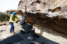 Bouldering in Hueco Tanks on 03/30/2019 with Blue Lizard Climbing and Yoga

Filename: SRM_20190330_1011160.jpg
Aperture: f/5.6
Shutter Speed: 1/320
Body: Canon EOS-1D Mark II
Lens: Canon EF 16-35mm f/2.8 L