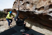 Bouldering in Hueco Tanks on 03/30/2019 with Blue Lizard Climbing and Yoga

Filename: SRM_20190330_1011161.jpg
Aperture: f/5.6
Shutter Speed: 1/320
Body: Canon EOS-1D Mark II
Lens: Canon EF 16-35mm f/2.8 L