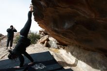 Bouldering in Hueco Tanks on 03/30/2019 with Blue Lizard Climbing and Yoga

Filename: SRM_20190330_1019140.jpg
Aperture: f/5.6
Shutter Speed: 1/400
Body: Canon EOS-1D Mark II
Lens: Canon EF 16-35mm f/2.8 L