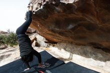 Bouldering in Hueco Tanks on 03/30/2019 with Blue Lizard Climbing and Yoga

Filename: SRM_20190330_1019360.jpg
Aperture: f/5.6
Shutter Speed: 1/250
Body: Canon EOS-1D Mark II
Lens: Canon EF 16-35mm f/2.8 L