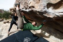 Bouldering in Hueco Tanks on 03/30/2019 with Blue Lizard Climbing and Yoga

Filename: SRM_20190330_1021031.jpg
Aperture: f/5.6
Shutter Speed: 1/400
Body: Canon EOS-1D Mark II
Lens: Canon EF 16-35mm f/2.8 L