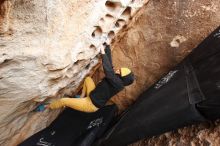 Bouldering in Hueco Tanks on 03/30/2019 with Blue Lizard Climbing and Yoga

Filename: SRM_20190330_1124140.jpg
Aperture: f/5.0
Shutter Speed: 1/200
Body: Canon EOS-1D Mark II
Lens: Canon EF 16-35mm f/2.8 L