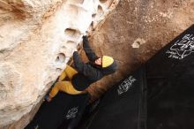 Bouldering in Hueco Tanks on 03/30/2019 with Blue Lizard Climbing and Yoga

Filename: SRM_20190330_1124210.jpg
Aperture: f/5.0
Shutter Speed: 1/200
Body: Canon EOS-1D Mark II
Lens: Canon EF 16-35mm f/2.8 L