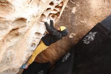 Bouldering in Hueco Tanks on 03/30/2019 with Blue Lizard Climbing and Yoga

Filename: SRM_20190330_1124340.jpg
Aperture: f/5.0
Shutter Speed: 1/250
Body: Canon EOS-1D Mark II
Lens: Canon EF 16-35mm f/2.8 L