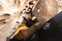 Bouldering in Hueco Tanks on 03/30/2019 with Blue Lizard Climbing and Yoga

Filename: SRM_20190330_1124390.jpg
Aperture: f/5.0
Shutter Speed: 1/320
Body: Canon EOS-1D Mark II
Lens: Canon EF 16-35mm f/2.8 L