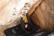 Bouldering in Hueco Tanks on 03/30/2019 with Blue Lizard Climbing and Yoga

Filename: SRM_20190330_1135090.jpg
Aperture: f/5.6
Shutter Speed: 1/200
Body: Canon EOS-1D Mark II
Lens: Canon EF 16-35mm f/2.8 L