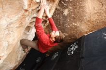 Bouldering in Hueco Tanks on 03/30/2019 with Blue Lizard Climbing and Yoga

Filename: SRM_20190330_1140180.jpg
Aperture: f/5.6
Shutter Speed: 1/250
Body: Canon EOS-1D Mark II
Lens: Canon EF 16-35mm f/2.8 L