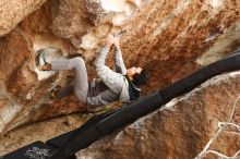 Bouldering in Hueco Tanks on 03/30/2019 with Blue Lizard Climbing and Yoga

Filename: SRM_20190330_1210230.jpg
Aperture: f/4.0
Shutter Speed: 1/400
Body: Canon EOS-1D Mark II
Lens: Canon EF 50mm f/1.8 II